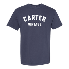 Carter Vintage Block Logo T-shirt - Navy