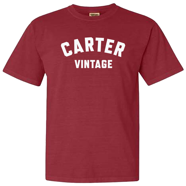 Carter Vintage Block Logo T-shirt - Red