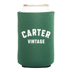 Carter Vintage Block Logo Koozie - Green