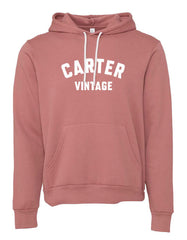 Carter Vintage Mauve Hoodie Block Logo