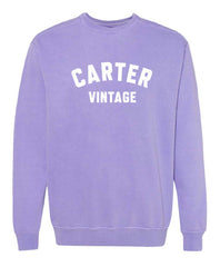 Carter Vintage Purple Logo Sweatshirt
